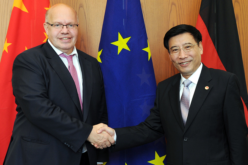 Im Rahmen der deutsch-chinesischen Regierungkonsultationen traf Bundesminister Altmaier auch den chinesischen Minister für Industrie- und Informationstechnologie, Miao Wei.