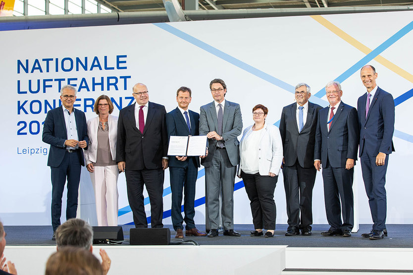 Ein Höhepunkt der Konferenz war die Unterzeichnung des Leipziger Statements für die Zukunft der Luftfahrt.