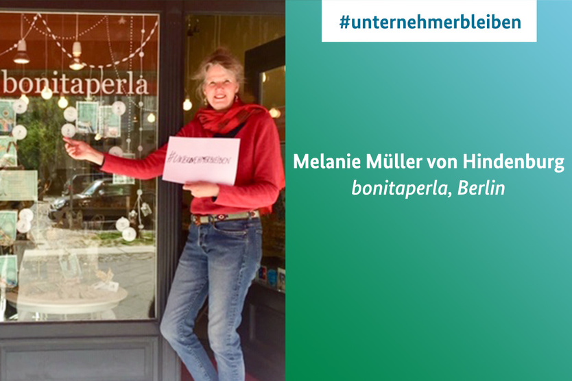 Mit „Schaufenster-Shopping“ und Sofortkredit hält Melanie Müller von Hindenburg ihren kleinen Perlenladen am Laufen. 