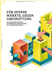 Cover der Publikation Schlaglichter der Wirtschaftspolitik "Für offene Märkte, gegen Abschottung"