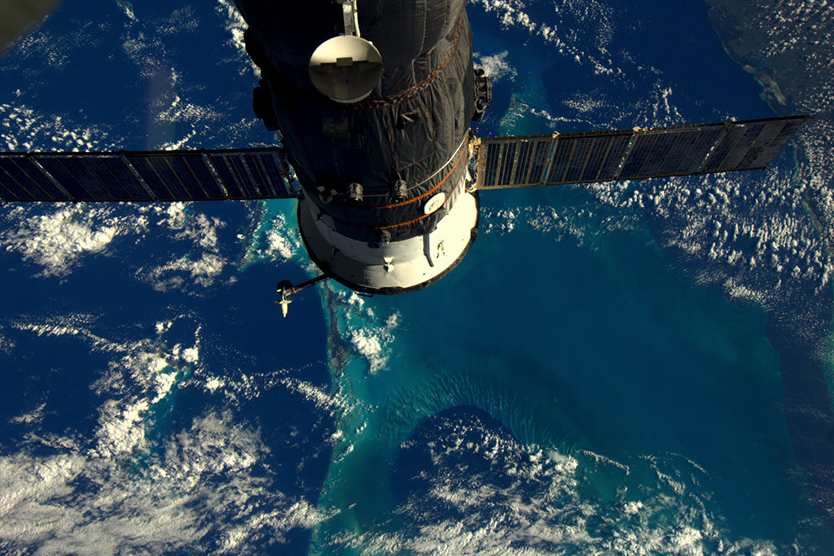 Bild aus der ISS symbolisch für die Schlüsseltechnologie Raumfahrt; Quelle: ESA/NASA