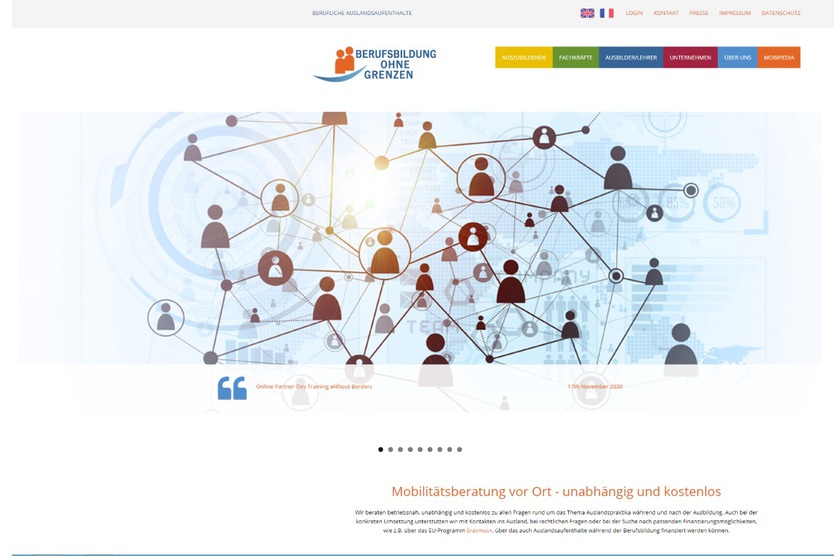 Screenshot der Website - Zentrales Innovationsprogramm Mittelstand (ZIM)