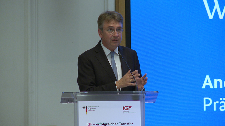 Screenshot aus dem Video "Rede von Andreas Mundt, Präsident des Bundeskartellamts, auf der IGF-Veranstaltung"