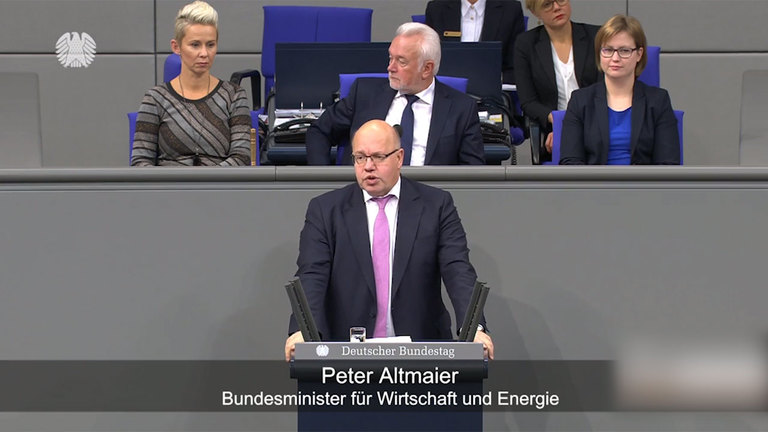 Screenshot aus dem Video Bundesminister Altmaier zum Haushalt