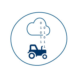 Icon Smart agriculture / Data exchange in agriculture