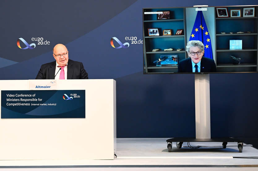 Peter Altmaier, Federal Minister for Economic Affairs and Energy and Commissioner Thierry Breton