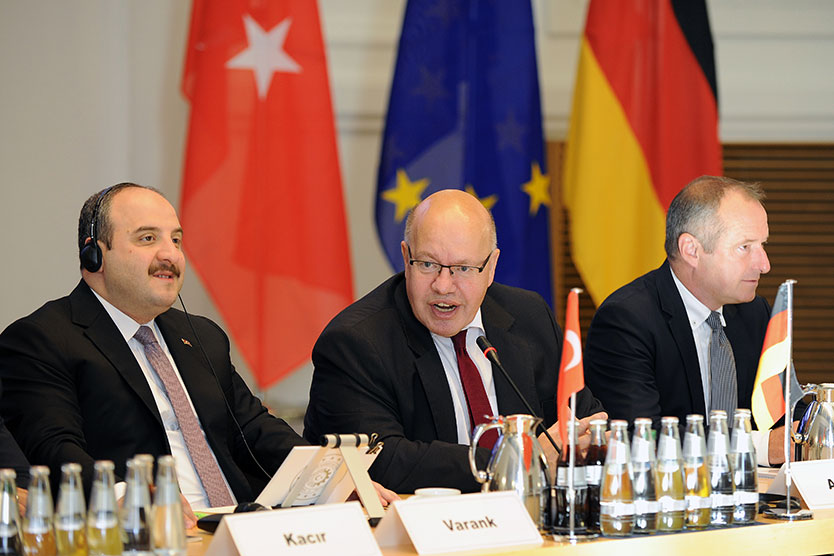  Federal Minister of Economics Peter Altmaier and the Minister of Industry and Technology of the Republic of Turkey, Mustafa Varank, at the German-Turkish Conference