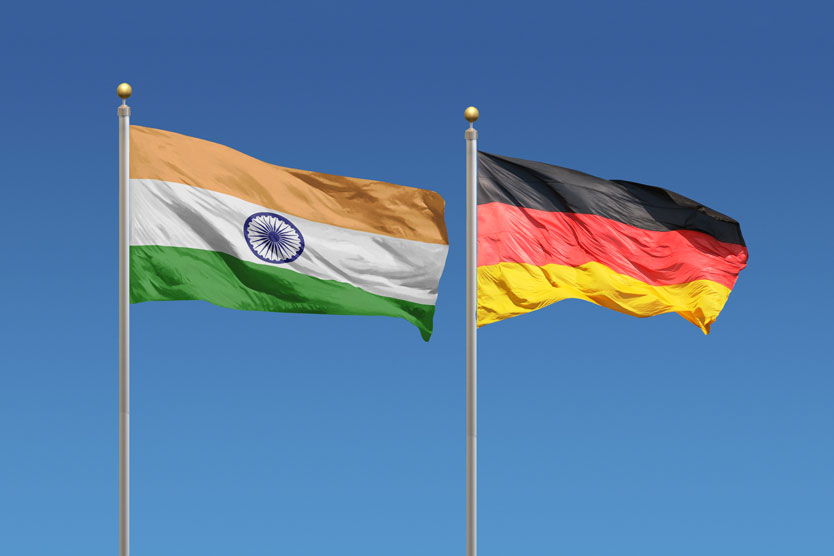 German and Indian flag