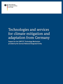 Cover "Technologies and services for climate mitigation and adaptation from Germany"