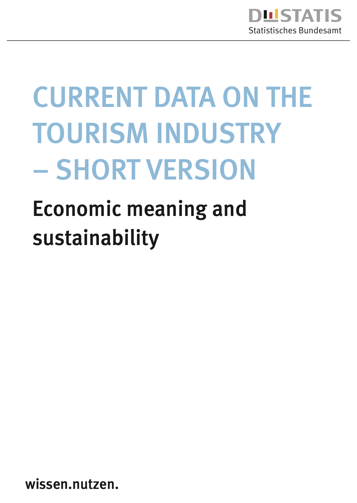 Cover Current Data Tourism