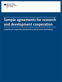 Cover Sample agreements for research and development cooperation